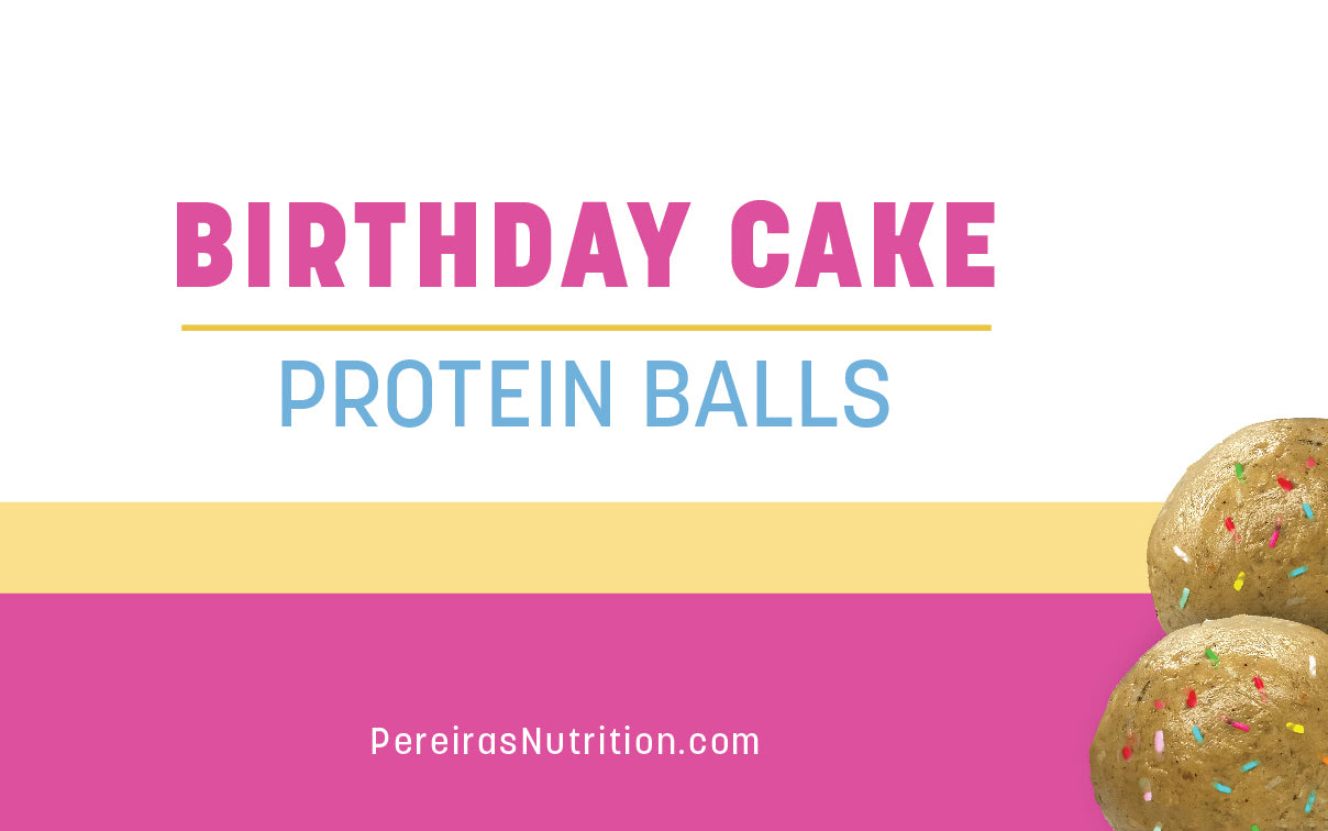 Birthday Cake Protein PB Balls